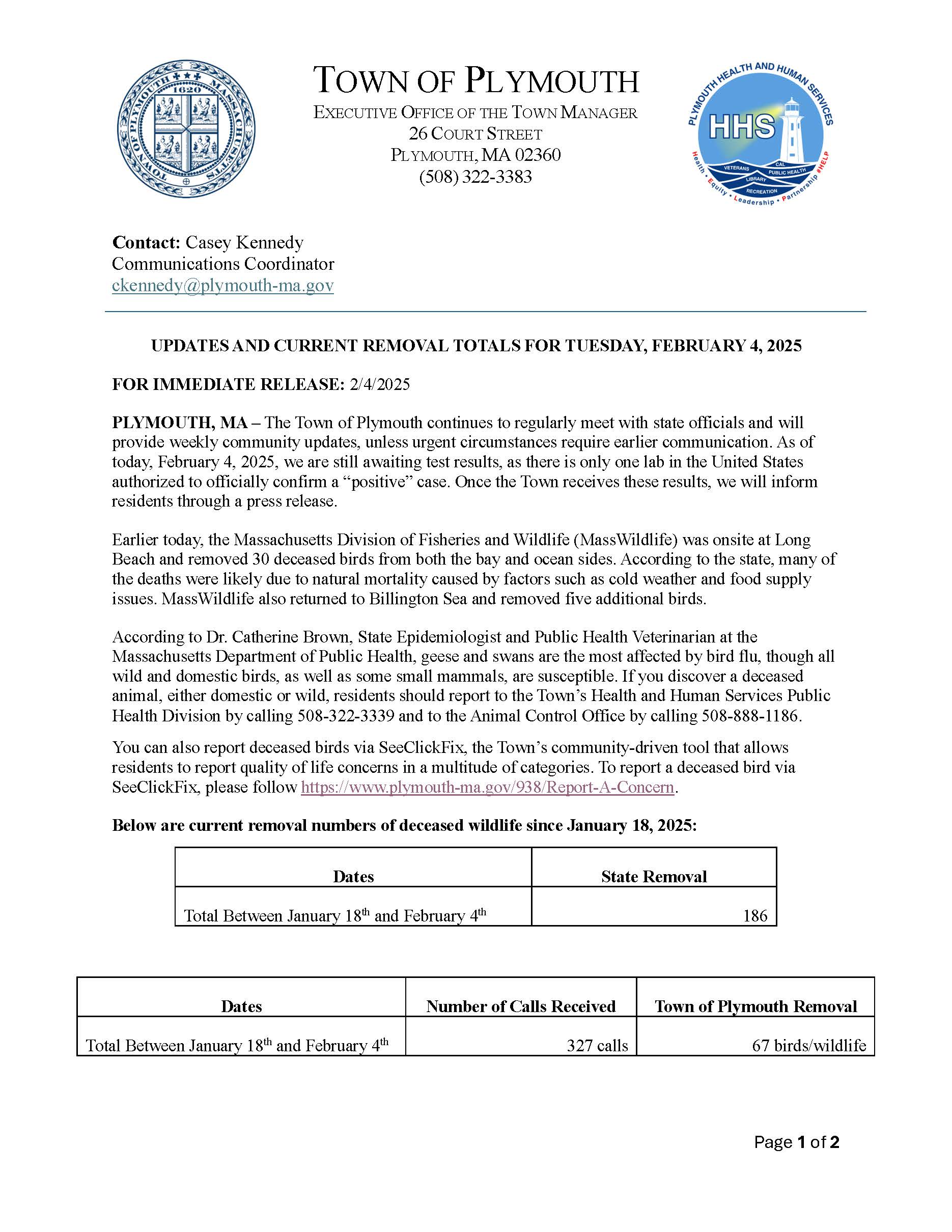 Avian Flu Updates  - Tuesday February 4th_Page_1