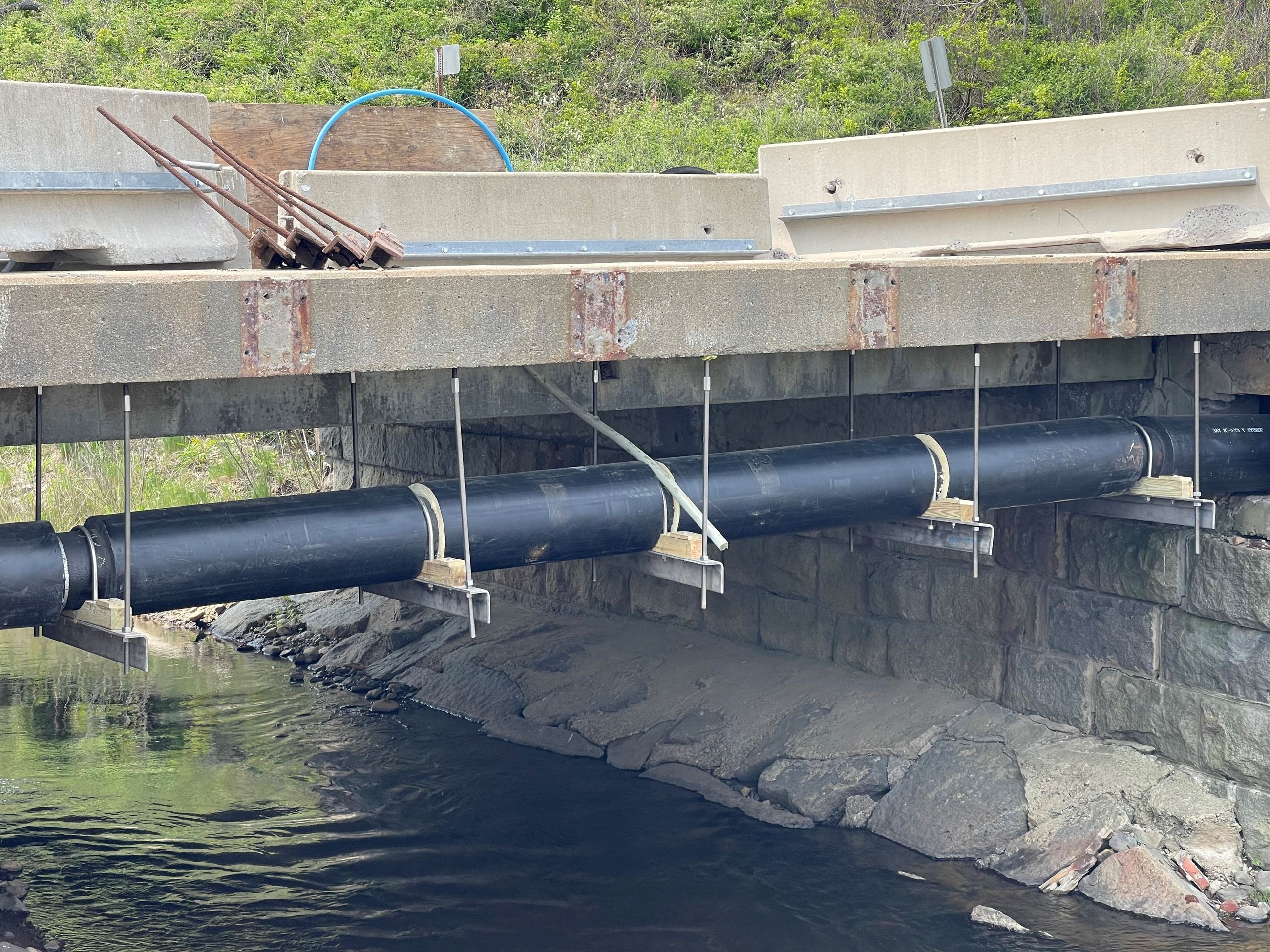 Eel River Bridge Water Main After Construction