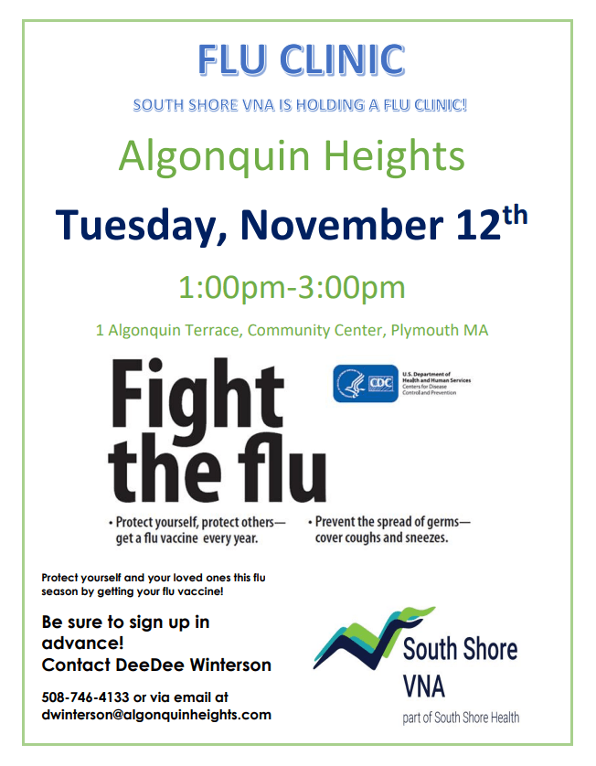 November 12th Flu Clinic