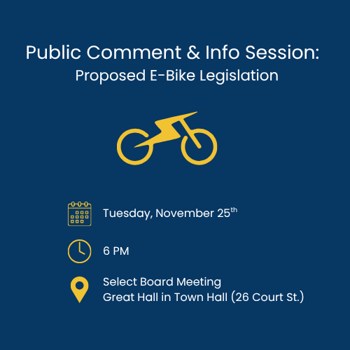 E-Bike Legislation Public Comment and Info Session